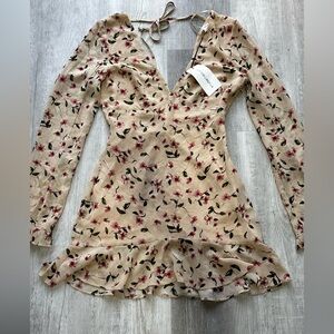 Cotton Candy LA  cream w flowers boho dress, size Small